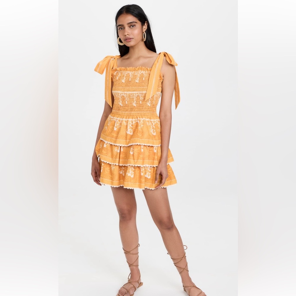 Cleobella Eliana tie smocked dress loveshackfancy reformation style XS S